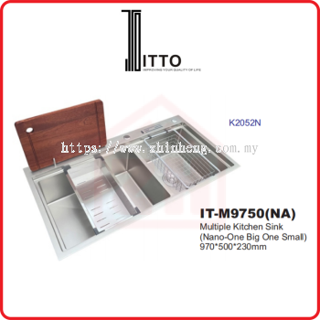 ITTO Double Multiple Kitchen Sink - One Big One Small IT-M9750(NA)