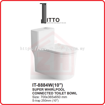 ITTO Super Whirlpool Connected Toilet Bowl IT-8884W(10")