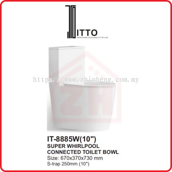 ITTO Super Whirlpool Connected Toilet Bowl IT-8885W(10")