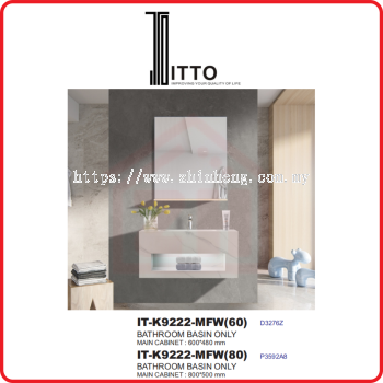 ITTO Premium Bathroom Basin IT-K9222-MFW (60) / (80)