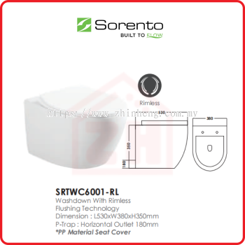 SORENTO Wall Hung Water Closet SRTWC6001-RL