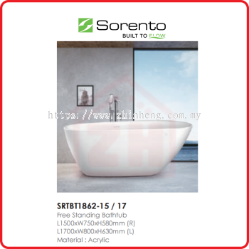 SORENTO Free Standing Bathtub SRTBT1862-15 / 17