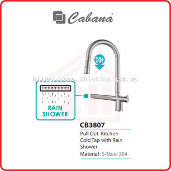 CABANA Pull Out Kitchen Cold Tap with Rain Shower CB3807