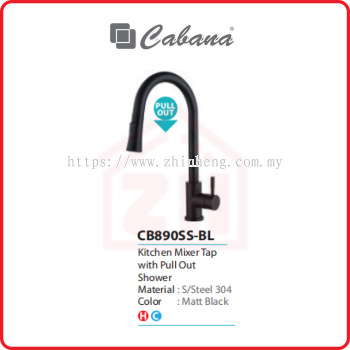 CABANA KITCHEN MIXER TAP CB890SS-BL