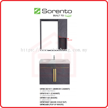 SORENTO BATHROOM FURNITURE SRTMCB21411 + SRTBF31411