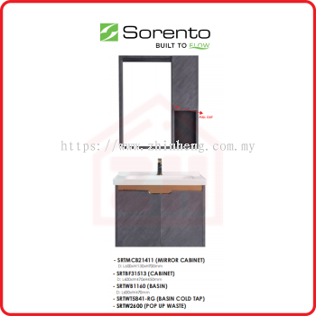 SORENTO BATHROOM FURNITURE SRTMCB21411 + SRTBF31513