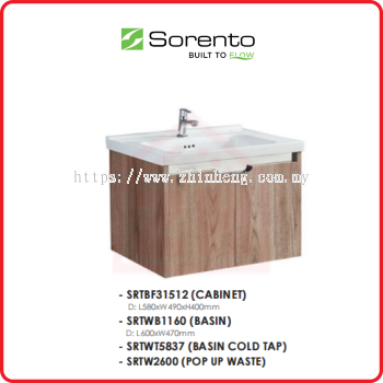 SORENTO CABINET BASIN SRTBF31512 | BROWN WOOD