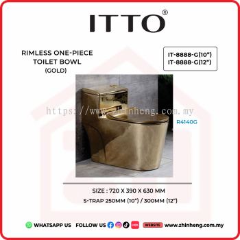 ITTO RIMLESS ONE PIECE TOILET BOWL IT-8888-G(10") & IT-8888-G(12")