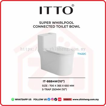 ITTO SUPER WHIRLPOOL CONNECTED TOILET BOWL IT-8884W(10")