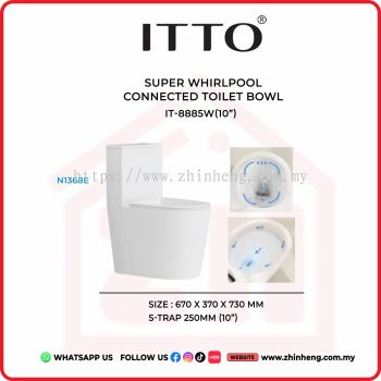 SUPER WHIRLPOOL CONNECTED TOILET BOWL  IT-8885W(10")