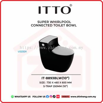 ITTO SUPER WHIRLPOOL CONNECTED TOILET BOWL IT-8893BLW(10")