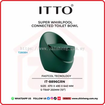 ITTO SUPER WHIRLPOOL CONNECTED TOILET BOWL IT-8896GRN