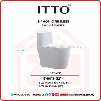 ITTO SIPHONIC RIMLESS TOILET BOWL  IT-8013-(12")