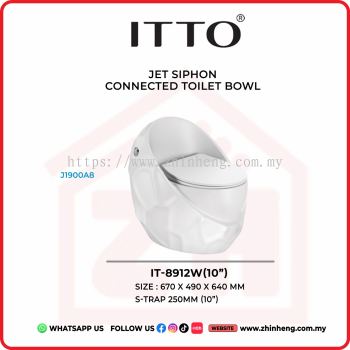 ITTO JET SIPHON CONNECTED TOILET BOWL IT-8912W(10")