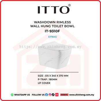 ITTO WASHDOWN RIMLESS WALL HUNG TOILET BOWL IT-9310F