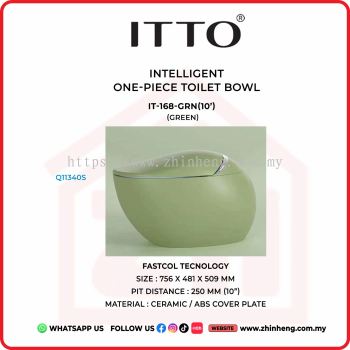 ITTO INTELLIGENT ONE-PIECE TOILET BOWL IT-168-GRN(10")