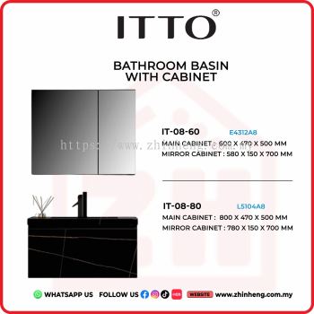        ITTO BATHROOM BASIN WITH CABINET  IT-08-60 + IT-08-80