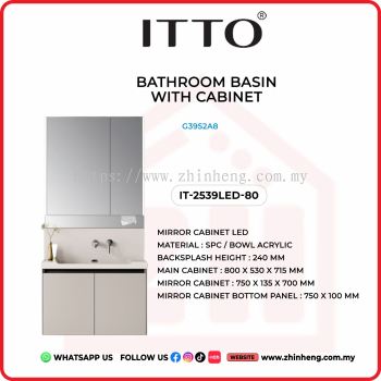 ITTO BATHROOM BASIN WITH CABINET IT-2539LED-80