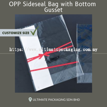 OPP Sideseal Bag with Bottom Gusset