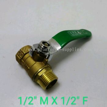 44MF | Brass Ball Valve | Big Handle | 1/2'' Male Thread x 1/2'' Female Thread 