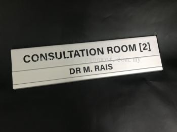 Office Door Aluminium Slot Signage