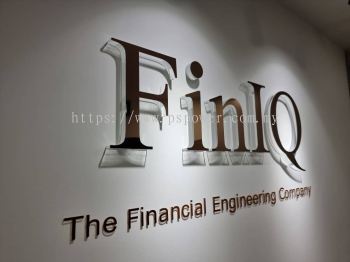 Acrylic Lettering Signage - Financial Engineering Company