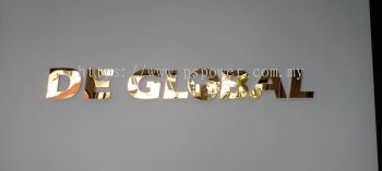 Gold mirror stainless steel 3D lettering signage