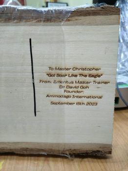 Laser engraving on wood 