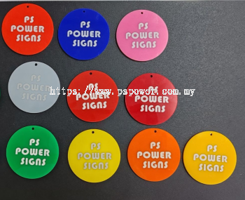 Customised UV Laser Marking on Round Acrylic Tag