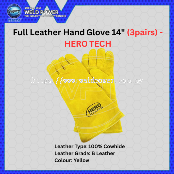 3pairs Full Leather Hand Glove 14'' Hero Tech