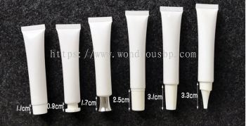 PER008 - D19 - 20ml Plastic White Round Tube Different Caps