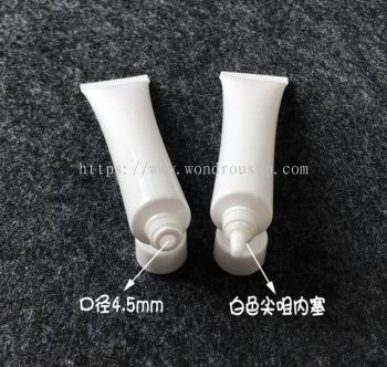 PER008 - D19 - 20ml plastic white round tube orifice size