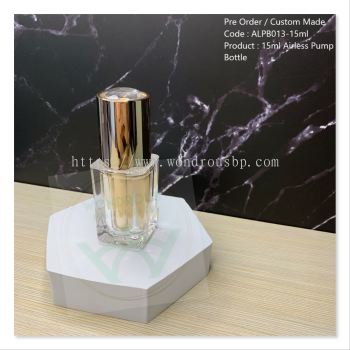 15ml Unique Acrylic Airless Pump Bottle (Lotion Pump) - ALPB013
