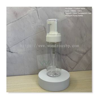 150ml Transparent Clear PET Foam Pump Bottle - FPB002