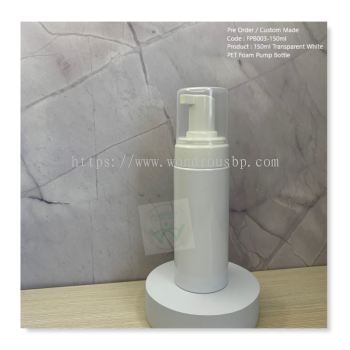 150ml White PET Foam Pump Bottle - FPB003
