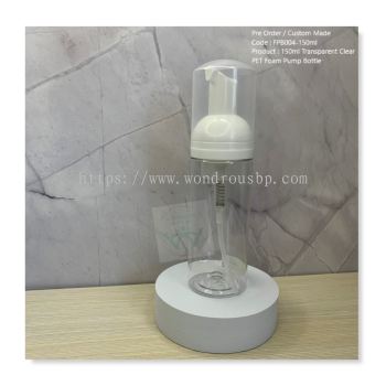 150ml Transparent Clear PET Foam Pump Bottle - FPB004