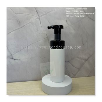 150ml White PET Foam Pump Bottle - FPB005