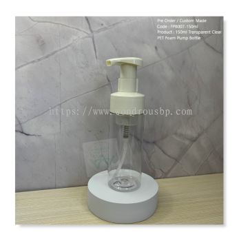 150ml Transparent Clear PET Foam Pump Bottle - FPB007