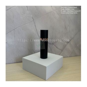 15ml Black Frosted PP Airless Lotion Pump Bottle - PLPB031