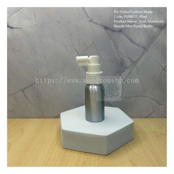 30ml Aluminum Short Nozzle Mist Pump Bottle - PSPB017