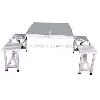 Meco Aluminium Table with 4 Seat