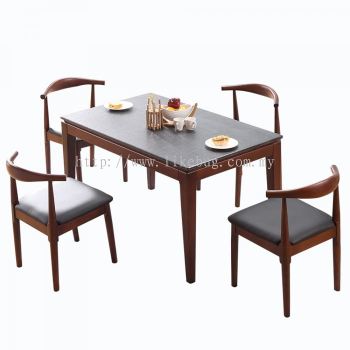 ANDRADE Dining Wood Set with 6 Seat
