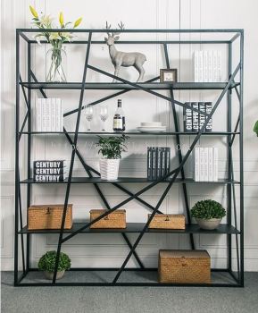 American Iron Multi - Storey Bookcase Rack & Shelves / Hall divider