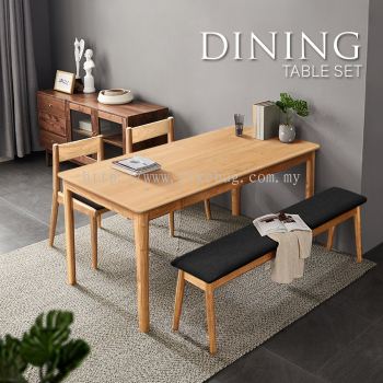  Alma Solid Wood Dining Set
