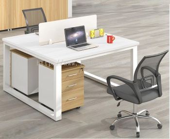 REISS Wooden Steel Office Workstation With Partitions And Cable Holes / Office Table