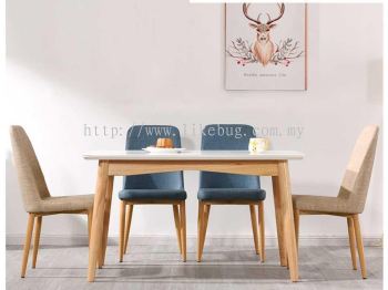 CALLA EAMES KITCHEN RECTANGULAR DINING TABLE SET + 4 NORDIC CHAIRS