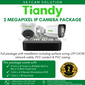 Package A - 2 Megapixel 4 Channel 4 Camera