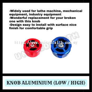 Knob Aluminium (Low) Blue/Red