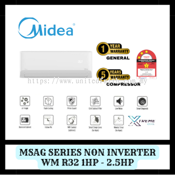 Midea Wall Mounted Non Inverter R32 MSAG SERIES