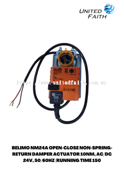 BELIMO NM24A OPEN-CLOSE NON-SPRING-RETURN DAMPER ACTUATOR 10NM, AC/DC 24V, 50/60HZ (RUNNING TIME 150